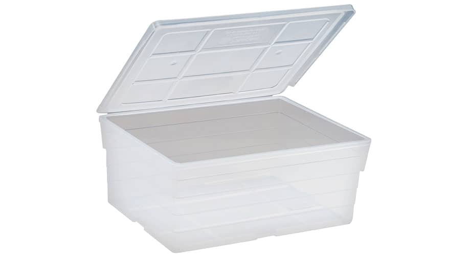 16L CLEAR BOX WITH HINGED LID