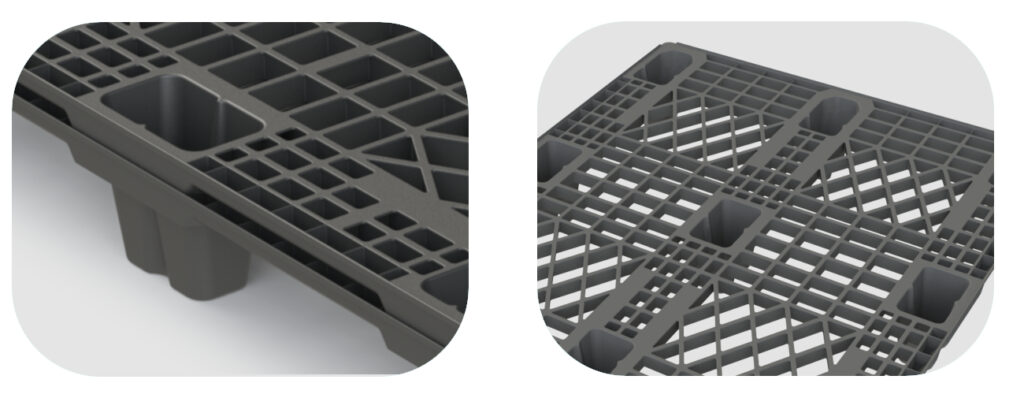 109 pallet close up image of deck and legs